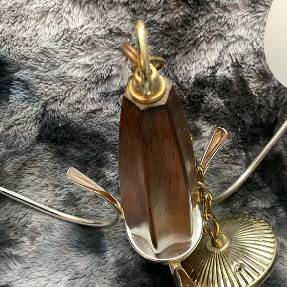 Vintage Chandelier Mid
Century Modern Wood Glass - Picture 3 of 16